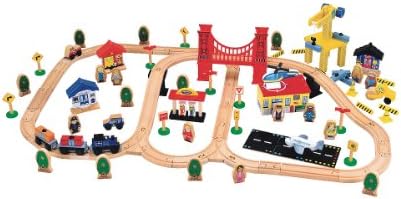 elc wooden train set