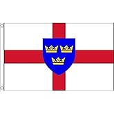 AZ FLAG - East Anglia Flag - 3x5 Ft - 100D Polyester East Anglia - England Banner with Two Metal Grommets - Fade Resistant - Vivid Colors - 3' x 5' Feet - 150x90 Cm