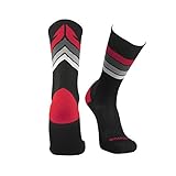 Epivive Retro Refresh Basketball Crossfit Lacrosse Socks (Blk/Red, Medium)