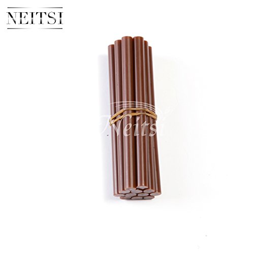 Neitsi Set of 12 Professional Hair Extensions Keratin Gun Bond Glue Sticks (Brown)