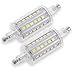 CTKcom R7S 78mm LED Bulbs(2 Pack) - J Type 78mm Double Ended 5W 120Volts Halogen Bulbs Daylight White 6000K,R7S Double Ended Filament Flood Lights Quartz Tube Lamps 50W Replacement Halogen Bulb,2 Pack