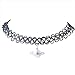 Towallmark(TM) Tattoo Choker Stretch Necklace Black Retro Henna Vintage Elastic Boho 90s Gothic
