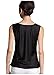 Fashion Silk Women's Shirts Blouse Silk Tank Tops Medium Black