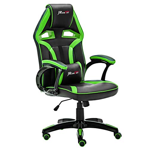 JR-Knight-Sedia-girevole-in-pelle-in-stile-auto-da-corsa-design-della-Renovation-Alien-per-casa-ufficio-per-giocare-al-computer-BlackGreen
