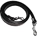 The Jet Setter Collection - Black Genuine Top Grain Leather Replacement Purse Strap Handbag Bag with Nickel Tone (Silver Tone) Hardware