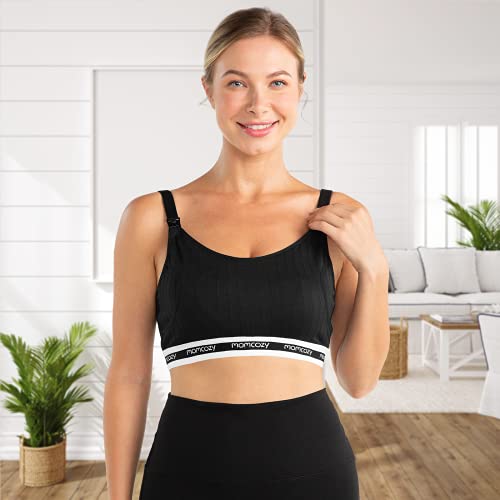 Momcozy Seamless Pumping Bra Hands Free, Comfort and Great Support