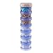 7 Day Pill Organizer Case Stackable Weekly Supplements Vitamins Pills Dispenser Holder Translucent Blue with Extra Lid