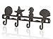 Comfify Vintage Seashell Coat Hook Hanger Rustic Cast Iron Wall Hanger w/ 4 Decorative Hooks - Includes Screws and Anchors - Beach House Decor - Brown