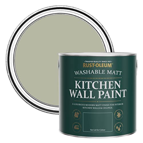 Rust-Oleum Grey Washable Kitchen Wall Paint in Matt Finish - Tanglewood 2.5L