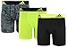 adidas Boys' Youth Performance Graphic 3-Pack Boxer Brief, Hinder Black Semi Solar Slime/Black Black/Semi Solar Slime, Large