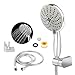 High Pressure Showerhead Handheld Showerheads 5 Spray Settings Body Sprays, Adjustable Shower Head with Hose Easy to Install Detachable Chrome Stainless Steel for Bathroom