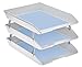 Acrimet Facility 3 Tier Letter Tray, Front Load, Letter Size/A4, Desktop File Organizer, Plastic (White Color)
