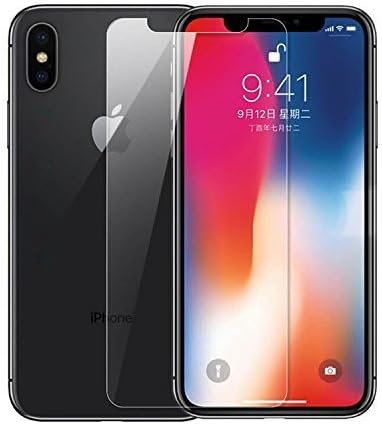iPhone X Screen Protector by QualityConnects | 9H Hardness - Super Thin, Bubble Free, Touch Compatible - Anti Finger Print Tempered Glass Screen Protector Anti-Scratch &amp; Case Friendly