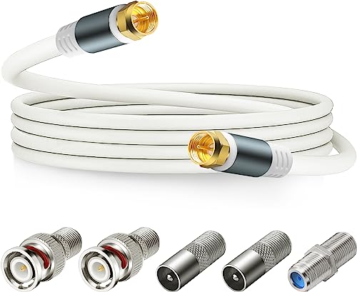 SAISN RG6 Coaxial Cable 16 Feet White