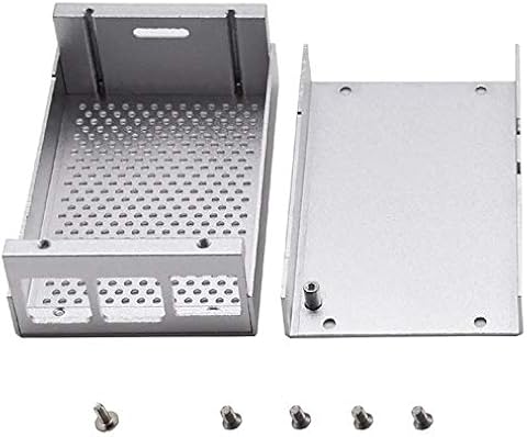 Kurphy per Raspberry Pi 4 Modello B + Custodia in alluminio con ventola Custodia in Metallo Argento Custodia nera per Raspberry Pi