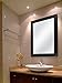MCS 24x36 Inch Wedge Rectangular Mirror, 30x42 Inch Overall Size, Black