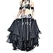 BellyLady Belly Dance Skirt Halloween Tribal Chiffon Tiered Maxi Full Skirt 37.8 Inch Length