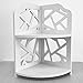HornTide Brief Fashion Organizer Storage Rack 2-Tier Corner Shelf for Cosmetic Doll Potted-Plant Vitamins Supplements Caddy DIY Desk Table Decoration Wood-Plastic Composites White
