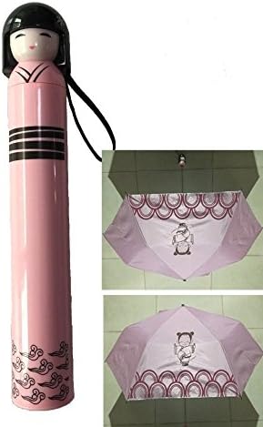 Heartte@ Japanese Doll Folding Mini Sun Shade Parasols Rain Umbrella (QD-UNBL-1502PK)