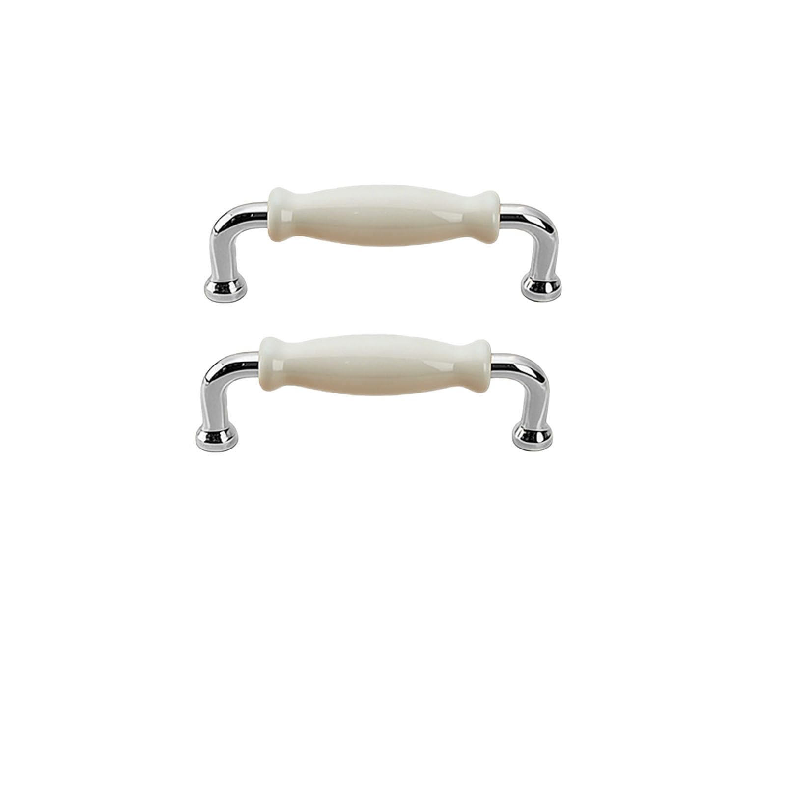2PCS Cupboard Handle, Ceramic Zinc Alloy Cabinet Handle, Kitchen Drawer Door Handles, Door Knobs for Replacement, for Drawer, Kitchen Cabinet, Bathroom Cabinet, Wardrobe Door(Hole Centre: 96mm)