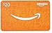 Amazon.com $20 Gift Card in a Black and Silver Mini Envelope