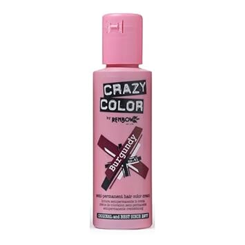 Crazy Color Semi Permanent Hair Colour, Burgundy 61, 10 g