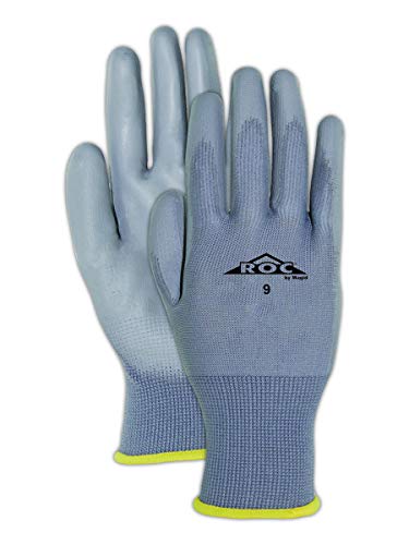 MAGID ROC Dry Grip 13-Gauge Polyurethane Coated Work Gloves, 12 Pairs, JDW150