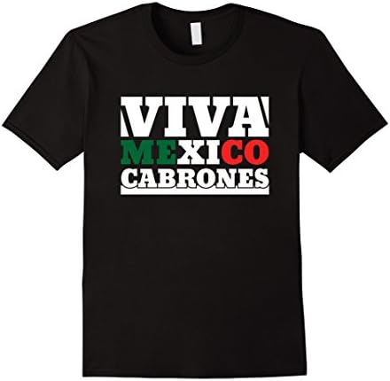 Mens VIVA MEXICO CABRONES T-SHIRTS Medium Black