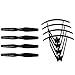 Original Main Blade Propellers CW CCW Props Propellers Guards for VISUO XS809 XS809HC XS809HW XS809W Drone Replacement Accessories RC Quadcopter Spare Parts 8 Pack Black