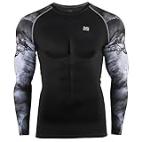 Zipravs Men's Cool Dry Compression Baselayer Long Sleeve T Shirts