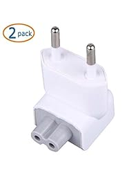 wovte US a pa Plug Conversor Cargador de viaje adaptador para Apple iBook macbook Blanco Pack de 2