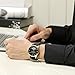TYF Men's Skeleton Watch Tourbillon Automatic Watches Leather Strap with Analogue Dial Wrist Watch