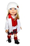Brittany's Winter Bliss Outfit Compatible with Wellie Wisher Dolls, Hearts for Hearts, and Glitter Girl Dolls- 14 Inch Doll Clothes