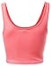 Basic Solid Sleeveless Crop Tank Tops Neon Orange Size M