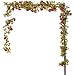37 Feet-Artificial Vintage Rose Flower Garland Greenery Leaves Vines Home Party Wedding Wall Decoration Plants (Burgundy)
