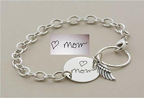 Keepsake for Daughter, sister, Your actual HANDWRITING or SIGNATURE custom engraved handmade sterling silver bracelet, Perfect gift for HER