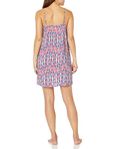 Amazon Brand - Mae Women's Sleepwear Pom Trim Chemise Nightgown, Color Burst, Medium - Thumbnail 2