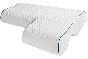 LEIQI Couples Pillow Arm Rest Memory Foam Anti Pressure Arched Sleeping Cuddle Cushion