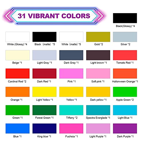 YRYM Permanent Vinyl, Vinyl for Cricut 60 Packs 12"x12" Adhesive