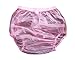 Haian Adult Incontinence Pull-on Plastic Pants Color Transparent Pink (Medium)