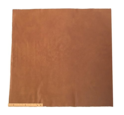 Upholstery Leather Piece Cowhide Light Brown Light Weight 36 x 36 inches, 9 Square Feet