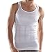 Slimming Body Shaper Tummy Waist Magic Compression Muscle Shirt Undershirt, White, Large