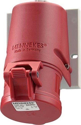 Mennekes 101100102 31 CEE-Steckdose 5p 16A 6h 400V/rt IP44 AP Rot & Kopp Nautic Steckdose für Feuchtraum, Aufputz, 250V… – Bild 3