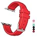 Sxciw Apple Watch Band, Silicone Stitching Replacement Sports Strap for iWatch