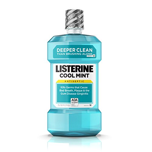 Cool Mint Listerine Antiseptic Mouthwash, Oral Care And Breath Freshener, 1.5 L