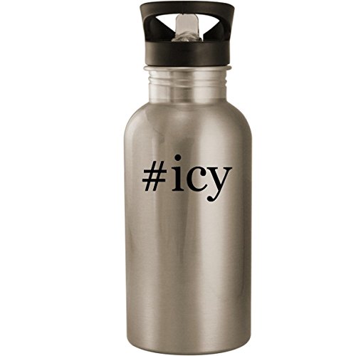 #icy - Stainless Steel Hashtag 20oz Road Ready Water Bottle, Silver
