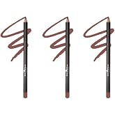 3 Pcs x Italia Deluxe [ 1064 Hazelnut ] Ultra Fine Lip liner Pencil Lipliner Set + Free Zipper Bag