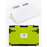 Visual Edge Slant Board (Green), A Sloped Work Surface for Writing, Reading, Art and Speech for Optimal Learning - Portable Desktop Magnetic Dry Erase White Board with Clipboard for Kids
