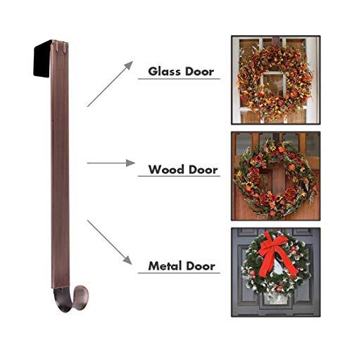 LBSUN L-05, Adjustable Hanger Holder & Wreath Hook Door, Bronze