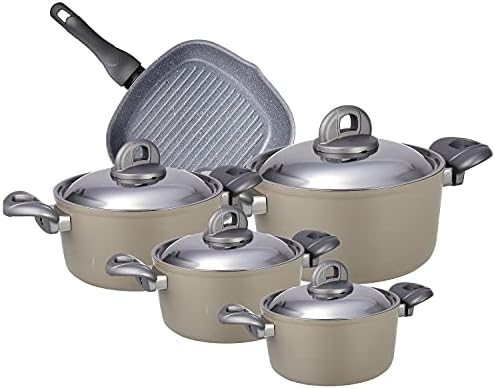 Gaston Granite Cookware Set, Brown - 9 Pieces price in Egypt | Amazon ...